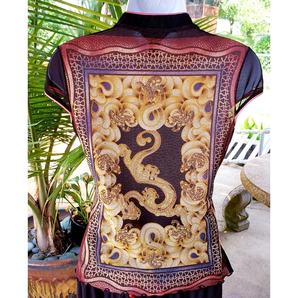 SOLD* Anthro Anac Rare Unique Zip Up Shirt M - Picture 3 of 5